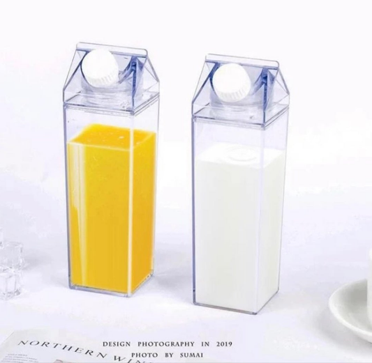 Plexi bottles for juice, milk and water